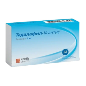 Тадалафил-Ксантис таблетки покрытые плёночной оболочкой 5мг №28