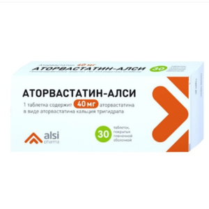 Аторвастатин-Алси таблетки покрытые плёночной оболочкой 40мг №30