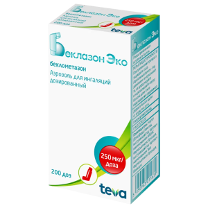 Беклазон Эко аэрозоль для ингаляций дозированный 250мкг/доза флакон 200доз