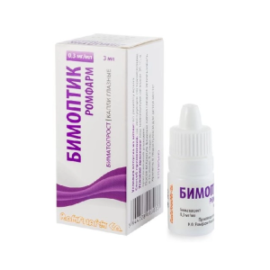 Бимоптик ромфарм капли глазные 0,3мг/мл флакон 3мл