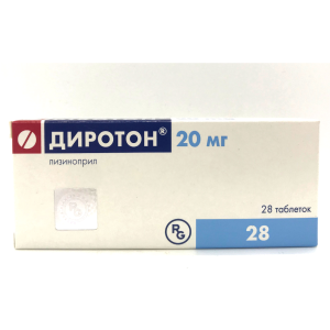 Диротон таблетки 20мг №28