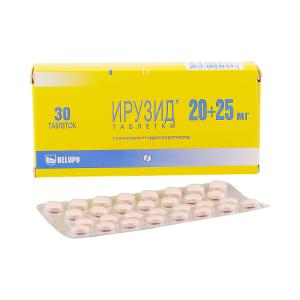 Ирузид таблетки 20мг+25мг №30 (цена действительна при покупке 3-х упаковок) 