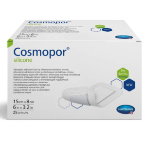 Космопор силикон повязка самоклеящаяся с впитывающей подушечкой и контактным слоем из силикона 15х8см №25