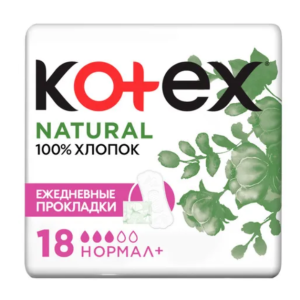 Котекс Nanural прокладки ежедневные нормал+ №18 