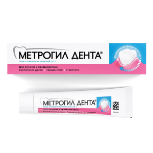 Метрогил дента гель стоматологический для десен туба 20г 