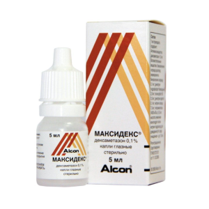 Максидекс глазные капли 0.1% флакон-капельница 5мл 