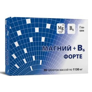 Магний+В6 Форте таблетки массой 1130мг №30