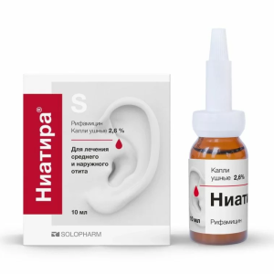 Ниатира капли ушные 2,6% флакон 10мл