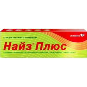  Найз Плюс гель для наружного применения 0,25мг/г+50мг/г+100мг/г+10мг/г туба 100г