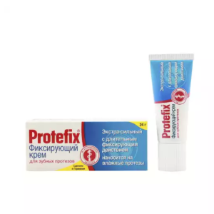 Протефикс крем фиксирующий для зубных протезов экстра сильный туба 20мл/24 г