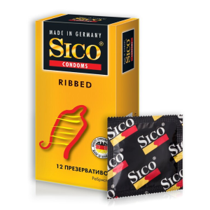 Sico  презервативы ребристые №12