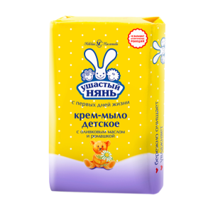 Ушастый нянь крем-мыло детское с оливковым маслом и ромашкой 90г