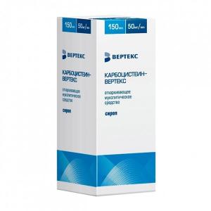 Карбоцистеин-Вертекс сироп 50мг/мл флакон 150мл