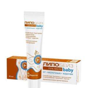 Липобейз baby гель-масло детский от молочных корочек флакон 40мл