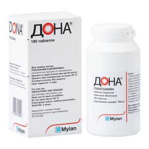 Дона таблетки покрытые плёночной оболочкой 750мг №180