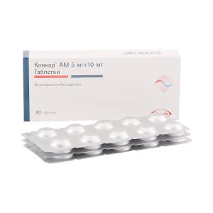 Конкор АМ таблетки 5мг+10мг №30