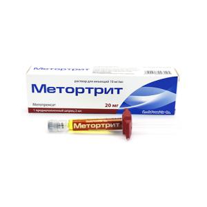 Метортрит раствор для инъекций 10мг/мл шприц 2мл №1 + игла