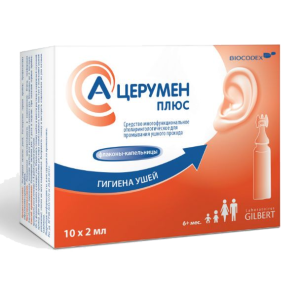 А-Церумен Плюс средство многофункциональное отоларингологическое для промывания ушного прохода флаконы-капельницы 2мл №10