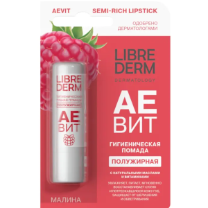 Либридерм Аевит Малина гигиеническая помада полужирная 4г