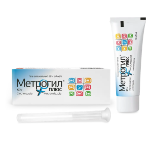 Метрогил Плюс гель вагинальный 20мг+10мг туба 50г + аппликатор №1