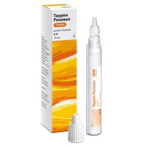 Таурин Реневал капли глазные 4% тюбик-капельница 10мл