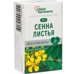 Сенна листья Сердце Континента фильтр-пакеты 1.5г №20