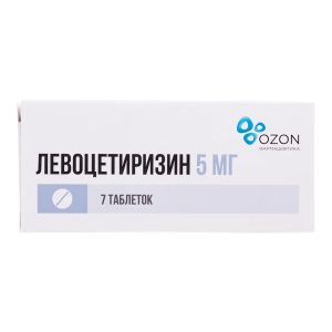 Левоцетиризин таблетки покрытые плёночной оболочкой 5мг №7
