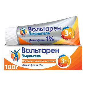 Вольтарен Эмульгель гель для наружного применения 1% туба 100г 