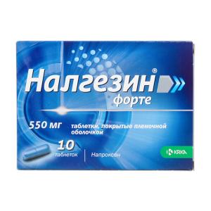 Налгезин форте таблетки покрытые плёночной оболочкой 550мг №10