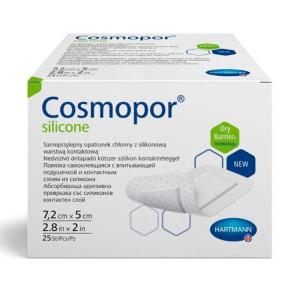 Космопор силикон повязка самоклеящаяся с впитывающей подушечкой и контактным слоем из силикона 7,2х5см №25
