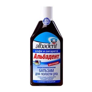Альбадент кофе и сигарета бальзам для полости рта 400мл 