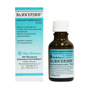 Валосердин капли для приёма внутрь флакон 25мл