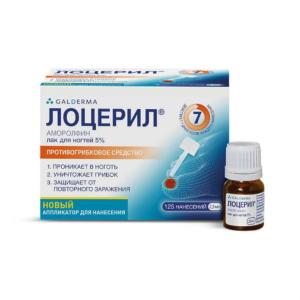 Лоцерил лак для ногтей 5% флакон 2,5мл
