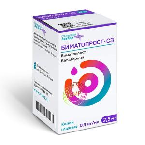 Биматопрост-СЗ капли глазные 0,3мг/мл флаконы-капельница 2,5мл