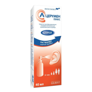 А-Церумен Плюс средство многофункциональное отоларингологическое для промывания ушного прохода спрей 40мл