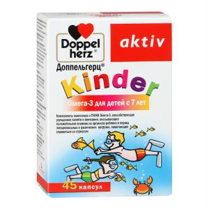 Доппельгерц актив Kinder Омега-3 для детей с 7 лет капсулы №45