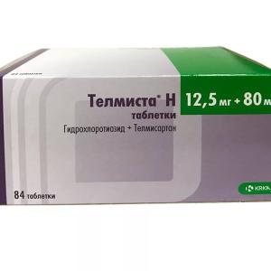 Телмиста Н таблетки 12,5мг+80мг №84