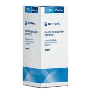 Карбоцистеин-Вертекс сироп 20мг/мл флакон 150мл