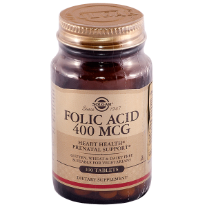 Солгар Фолиевая кислота 400 мкг таблетки массой 280мг №100