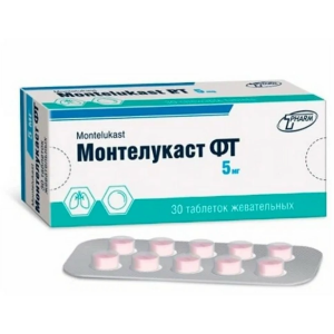 Монтелукаст ФТ таблетки жевательные 5мг №30