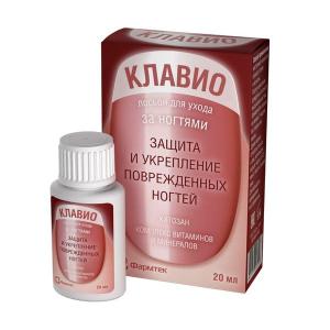 Клавио лосьон для ухода за ногтями Защита и укрепление поврежденных ногтей флакон 20мл