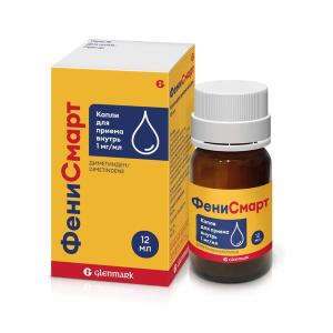 ФениСмарт капли для приёма внутрь 1мг/мл флакон с капельницей-дозатором 12мл