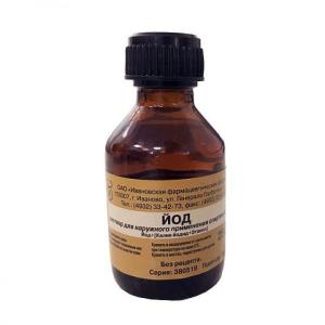 Йод раствор для наружного применения спиртовой 5% 25мл