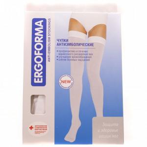 Ergoforma 217 чулки антиэмболические I класса компрессии белого цвета размер №4 (ХL)