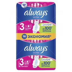 Прокладки Олвейз ultra super дуо прокладки №16 