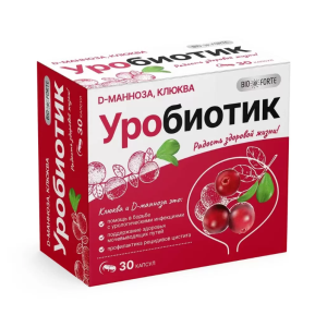 Уробиотик BioForte D-манноза с экстрактом клюквы капсулы массой 723мг №30 