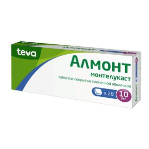 Алмонт таблетки покрытые плёночной оболочкой 10мг №28